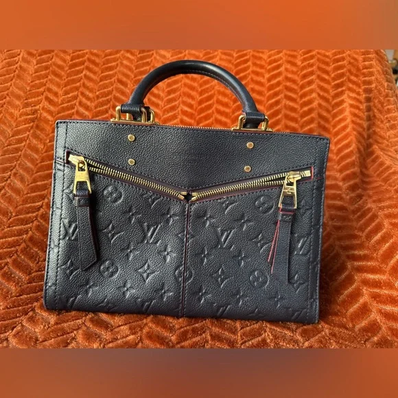 Louis Vuitton Navy and Red Empreinte Sully PM Bag with COA - Picture 1 of 16